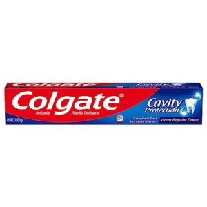 colgate cavity protection travel toothpaste with fluoride, ada accepted, tsa approved size - 2.5 ounce (pack of 6)