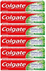 colgate sparkling white whitening toothpaste, mint - 8 ounce (6 pack)