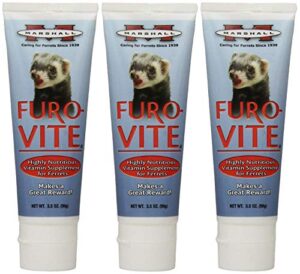 (3 pack) marshall furo-vite vitamin supplement paste for ferrets, 3.5-ounce each