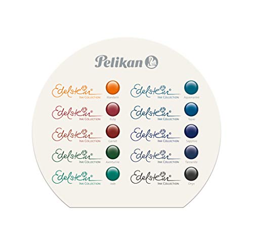 Pelikan Fine Writing Edelstein Ink Cartridges for Fountain Pens, Aquamarine, 1.4ml, Pack of 6 (300100)