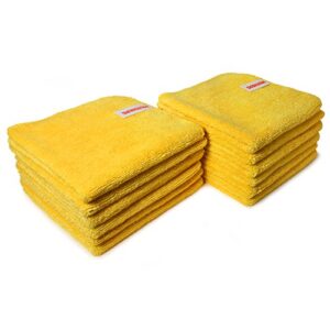 mothers 90-90004 professional grade premium microfiber towels, gold, (pack of 12)
