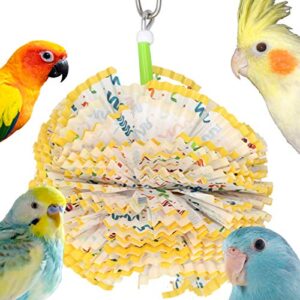 Bonka Bird Toys 1791 Paper Puff Bird Toy Foraging Parrot cage Toys Cages Shred Cockatiel Budgie. Quality Product Hand Made in The USA.