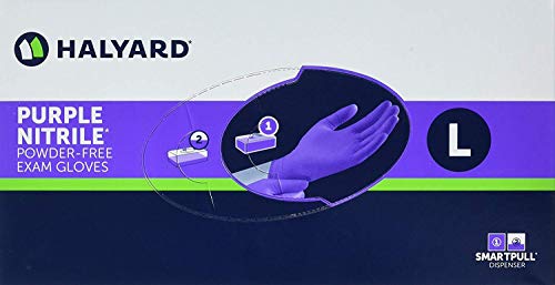 Halyard Health PURPLE NITRILE EXAM GLOVES Gloves, Large, 100/bx, 10 bx/cs (60 cs/plt)