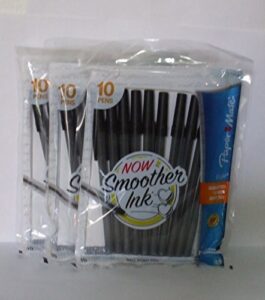 paper mate (pack of 1) eagle black ball point pens, 10 pieces per pack.