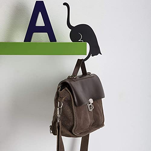 Artori Design Unique Banana Holder Balance Hook - Magic Hook for Hanging Plants Jackets Keys or Stylish Purse Hanger - Perfect for Kitchen Dorm Room Bedroom and Entryway for Home or Office (Cat)