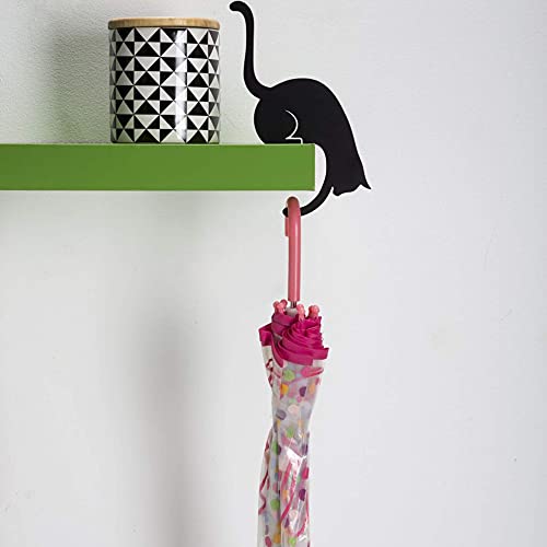 Artori Design Unique Banana Holder Balance Hook - Magic Hook for Hanging Plants Jackets Keys or Stylish Purse Hanger - Perfect for Kitchen Dorm Room Bedroom and Entryway for Home or Office (Cat)