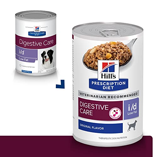 Hill's Prescription Diet i/d Low Fat Digestive Care Original Flavor Wet Dog Food, Veterinary Diet, 13 Ounce (Pack of 12)