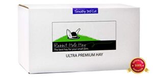 rabbit hole hay ultra premium, hand packed soft timothy hay for your small pet rabbit, chinchilla, or guinea pig (20lb)