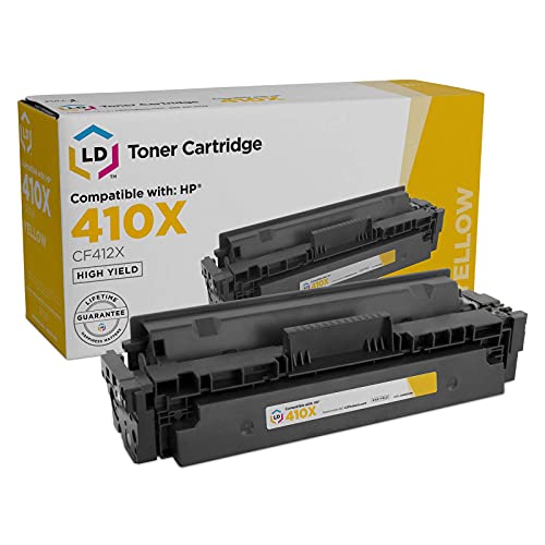 LD Products Compatible Toner Cartridge Replacement for HP 410X CF412X High Yield (Yellow) Compatible with HP Color Laserjet Pro MFP M477fdn M477fdw, M477fnw, M452dn, M452dw and M452nww