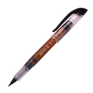 Xeno Calligraphy Brush Pen, Fude Pen, Narrow Tip, Kanji China Japan (Fine,Medium,Bold Point)-Black Ink (Pack of 3)