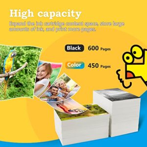 YATUNINK Remanufactured Ink Cartridge Replacement for HP 662XL HP 662 Ink Cartridges Black and Color Combo Pack Show Ink Level for Deskjet 1015 1515 1516 2515 2516 Deskjet 4645 4666 Printer Ink(2Pack)