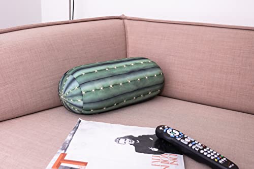 Kikkerland Cactus Plant Soft Plush Pillow Headrest for Home, Office, Travel