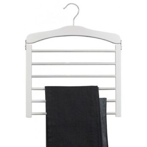 only hangers white wooden multi pant hanger