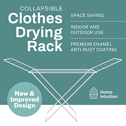 Home Intuition Foldable Clothes Drying Rack Dryer (White)