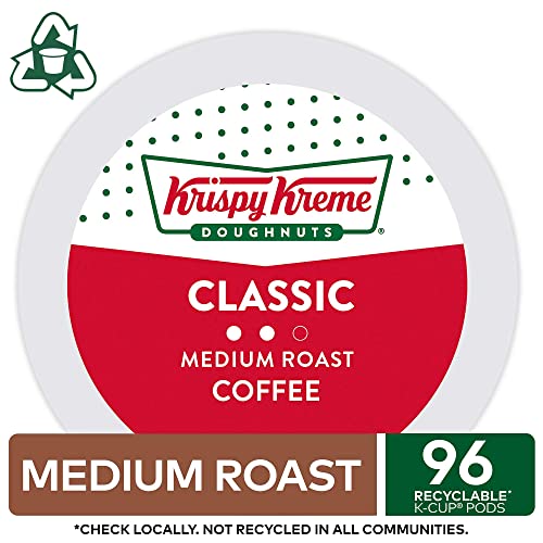 Krispy Kreme Classic, Single-Serve Keurig K-Cup Pods, Medium Roast Coffee, 96 Count