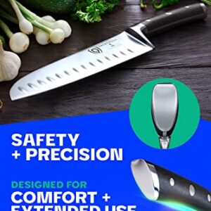 Dalstrong Santoku Knife - 7 inch - Gladiator Series ELITE - High Carbon German Steel - Sheath Included - Razor Sharp Kitchen Knife - Asian Vegetable Knife - NSF Certified