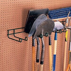Heavy Duty Four Place Tool Hanger, Garage Wall Mount, Shovels, Rakes, Brooms, Lawn Equipment, and More