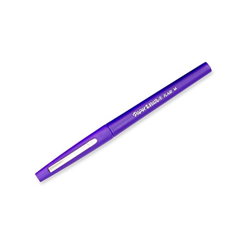 Paper Mate Flair Felt Tip Pen, 0.7mm, Medium Point, Purple Ink, 4-Count