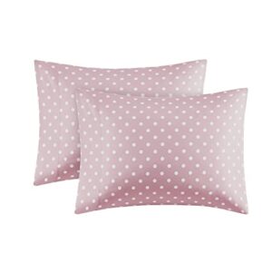Mi Zone 100% Cotton Percale Ultra Soft Sheet Set, Twin, Pink Polka Dot