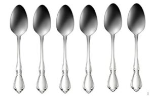 oneida chateau teaspoons - set of 6, stainless steel 18/8