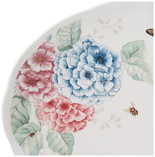 Lenox Butterfly Meadow Hydrangea Large Oval Platter, White -