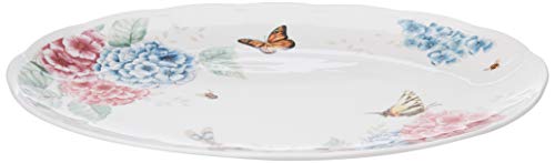 Lenox Butterfly Meadow Hydrangea Large Oval Platter, White -