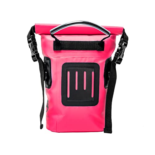 geckobrands Waterproof Phone Tote Dry Bag Waterproof Case, Neon Pink - Works with Samsung Galaxy, iPhone, Google