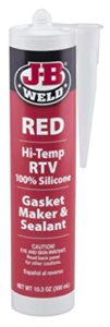 j-b weld 31914 red high temperature rtv silicone gasket maker and sealant - 10.3 oz.