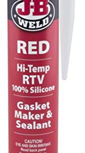 J-B Weld 31914 Red High Temperature RTV Silicone Gasket Maker and Sealant - 10.3 oz.