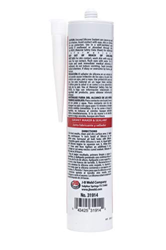 J-B Weld 31914 Red High Temperature RTV Silicone Gasket Maker and Sealant - 10.3 oz.