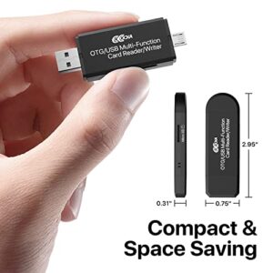 Micro USB OTG to USB 2.0 SD Card Adapter, COCOCKA Micro SD Card Reader，Trail Camera Memory Card Adapter Connector for Android Phone/Computer，Supports SD/SDHC/SCXC/MMC/MMC Micro
