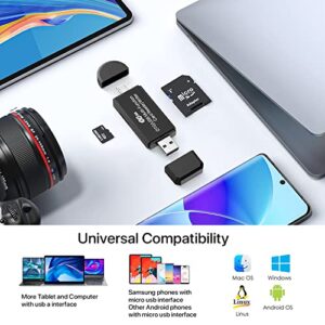 Micro USB OTG to USB 2.0 SD Card Adapter, COCOCKA Micro SD Card Reader，Trail Camera Memory Card Adapter Connector for Android Phone/Computer，Supports SD/SDHC/SCXC/MMC/MMC Micro