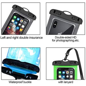 5 Pack Universal Waterproof Phone Pouch, Large Phone Dry Bag Waterproof Case for Apple iPhone 14 13 12 11 Pro Max XS Max XR X 8 7 6 Plus SE, Samsung S21 S20 S10,Note,Up to 7"