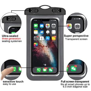 5 Pack Universal Waterproof Phone Pouch, Large Phone Dry Bag Waterproof Case for Apple iPhone 14 13 12 11 Pro Max XS Max XR X 8 7 6 Plus SE, Samsung S21 S20 S10,Note,Up to 7"