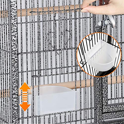 Topeakmart 63-Inch Wrought Iron Large Parrot Bird Cage Cockatiel Conure Mid-Sized Parrot Cage