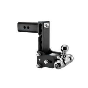 b&w trailer hitches tow & stow adjustable trailer hitch ball mount - fits 2.5" receiver, tri-ball (1-7/8" x 2" x 2-5/16"), 7" drop, 14,500 gtw - ts20049b