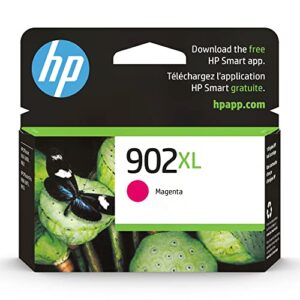 hp 902xl magenta high-yield ink cartridge | works with hp officejet 6950, 6960 series, hp officejet pro 6960, 6970 series | eligible for instant ink | t6m06an