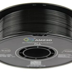 1.75mm Black PLA 3D Printer Filament - 1kg Spool (2.2 lbs) - Dimensional Accuracy +/- 0.03mm