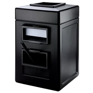 Garbage Trash Bin Commercial Waste/Windshield Convenience Center, Black