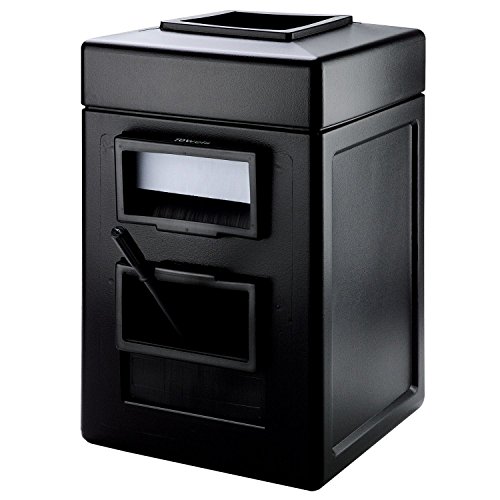 Garbage Trash Bin Commercial Waste/Windshield Convenience Center, Black