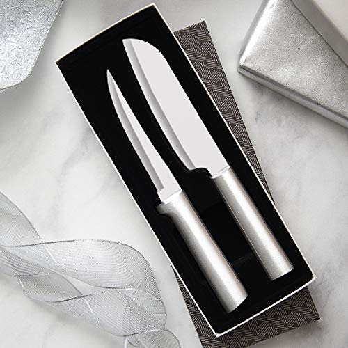 Rada Cutlery Two Piece Knife Stainless Steel Cook’s Choice Gift Set with Aluminum, 8 Inches, Silver Handle