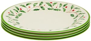 lenox holiday 4-piece melamine dinner plate set
