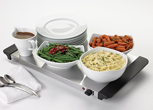 BETTY CROCKER RA39978 Stainless Steel Buffet Server with Warming Tray, Multicolor