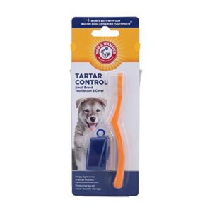 arm & hammer for pets dental toothbrush & cover for small dogs | best toothbrush with cover for small dog breeds | easy to use and convenient dog toothbrush