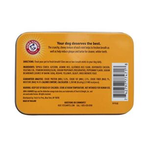 Arm & Hammer for Pets Dental Mints for Dogs, Fresh Breath | Get Fresh Doggie Breath Without Brushing, Way to Fresher Dog Breath | Chicken Flavor, 40 Count