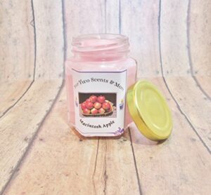 macintosh apple scented soy candle, 4 oz, free shipping