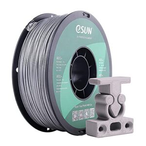 esun 1.75mm gray abs+ 3d printer filament 1kg spool (2.2lbs), gray