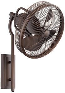 quorum international veranda 4-blade wall patio fan - oiled bronze - 92413-86