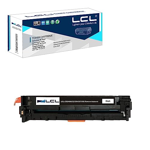 LCL Remanufactured Toner Cartridge Replacement for HP 131X 128A 131A CF210X CF210A CE320A CM1415fn CM1410fnw CM1415fnw CP1522n CP1523n CP1525N CP1525NW CM1410fnw Pro CP1525nw (1-Pack Black)