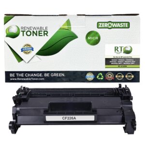 RT 26A MICR Toner Compatible Replacement for HP 26A 26X | HP Laser Pro M402n M402dn M402dw MFP M426fdw M426fdn M426dw | CF226A CF226X Check Printer Ink Cartridge